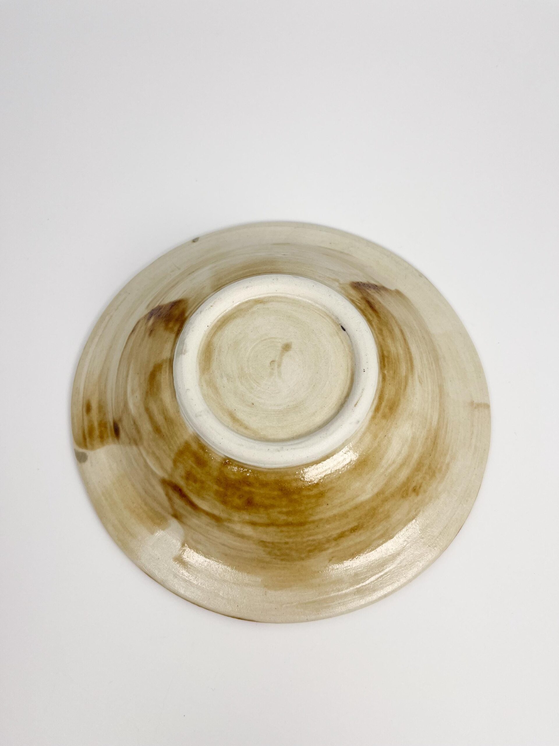 Hand thrown raku ceramic bowl - decorative studio pottery dish