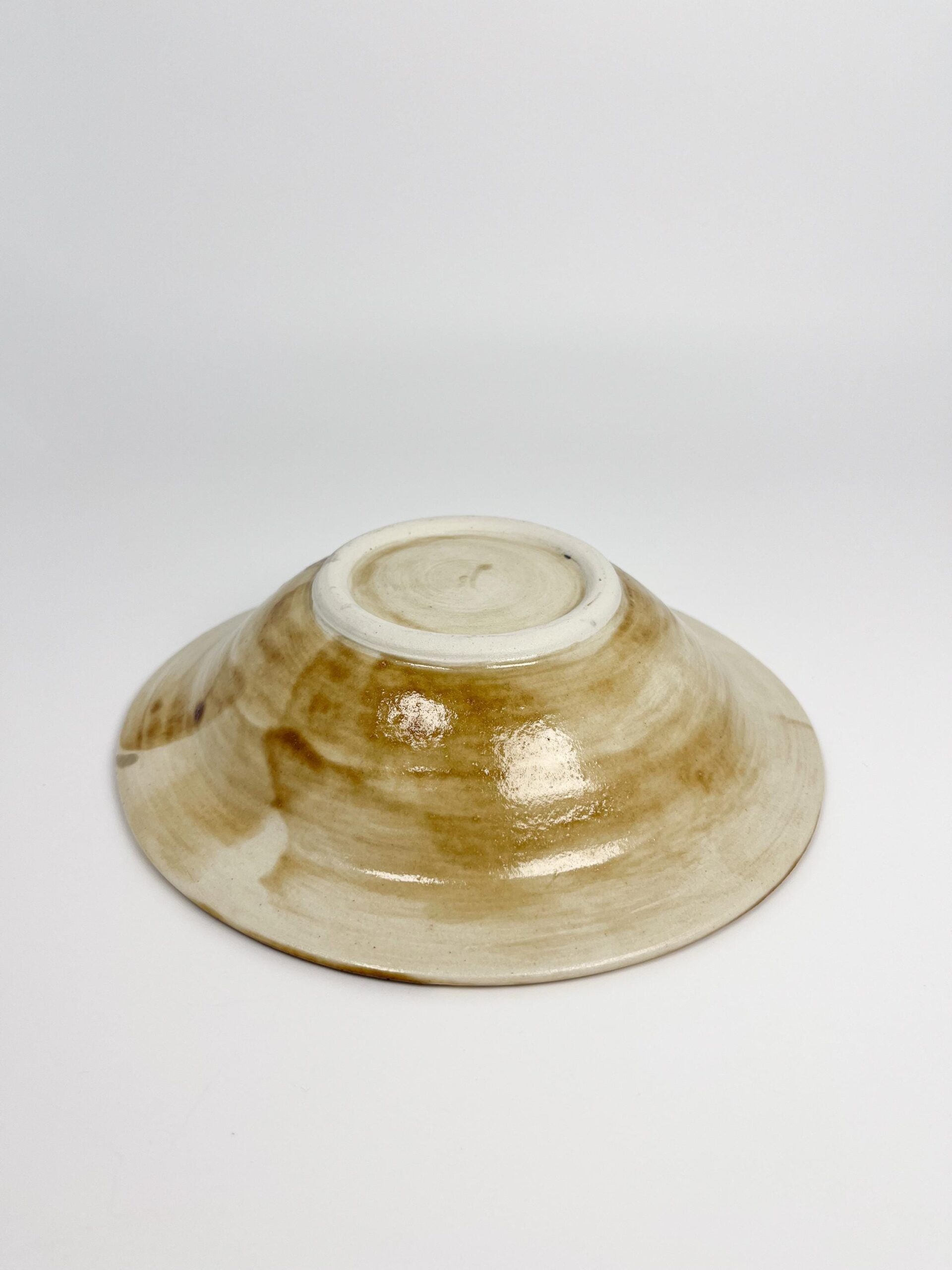 Hand thrown raku ceramic bowl - decorative studio pottery dish