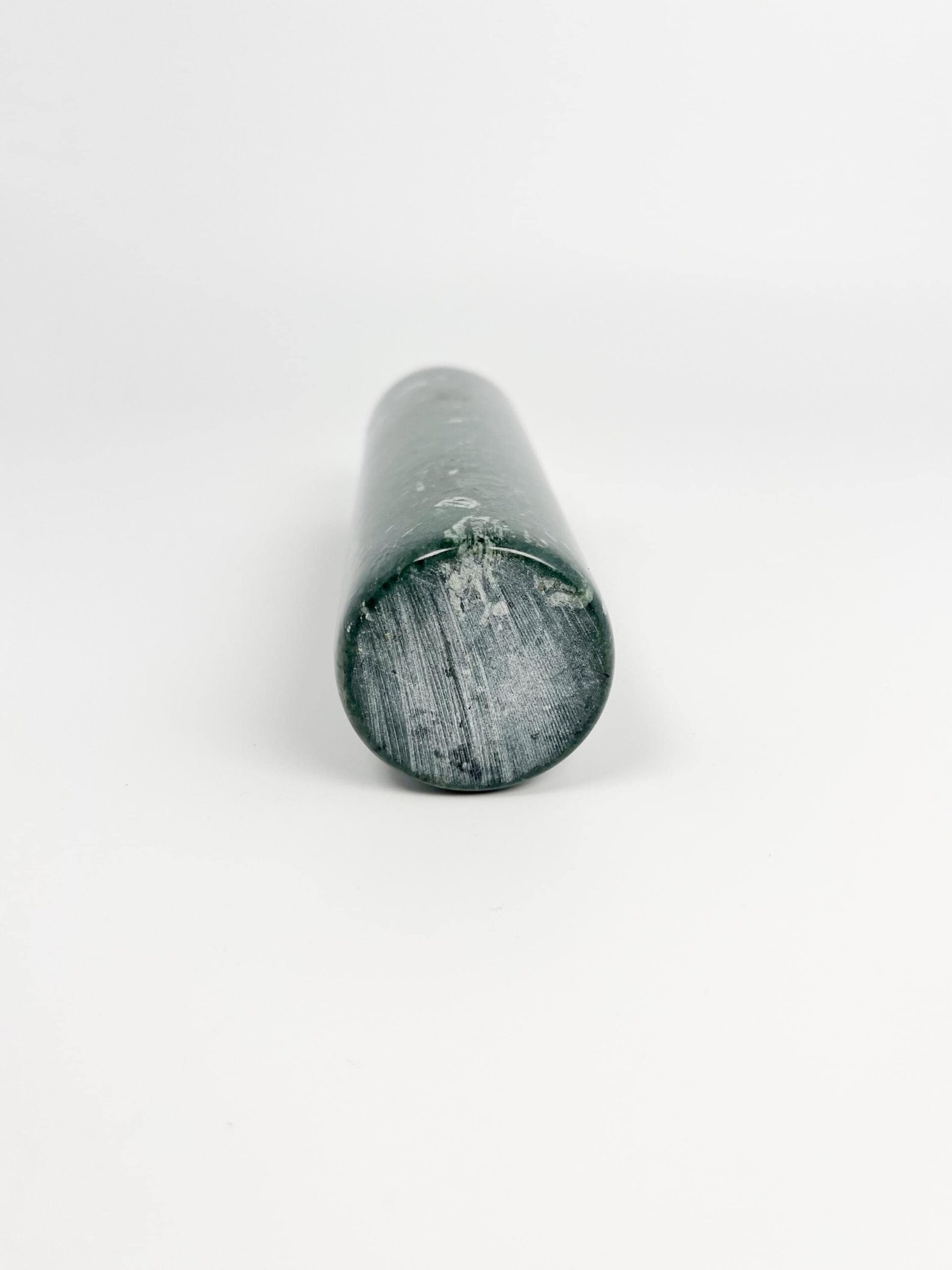 Vintage green marble bud vase