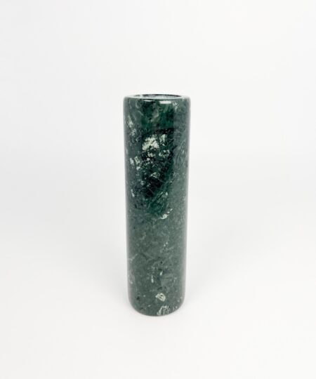 Vintage green marble bud vase