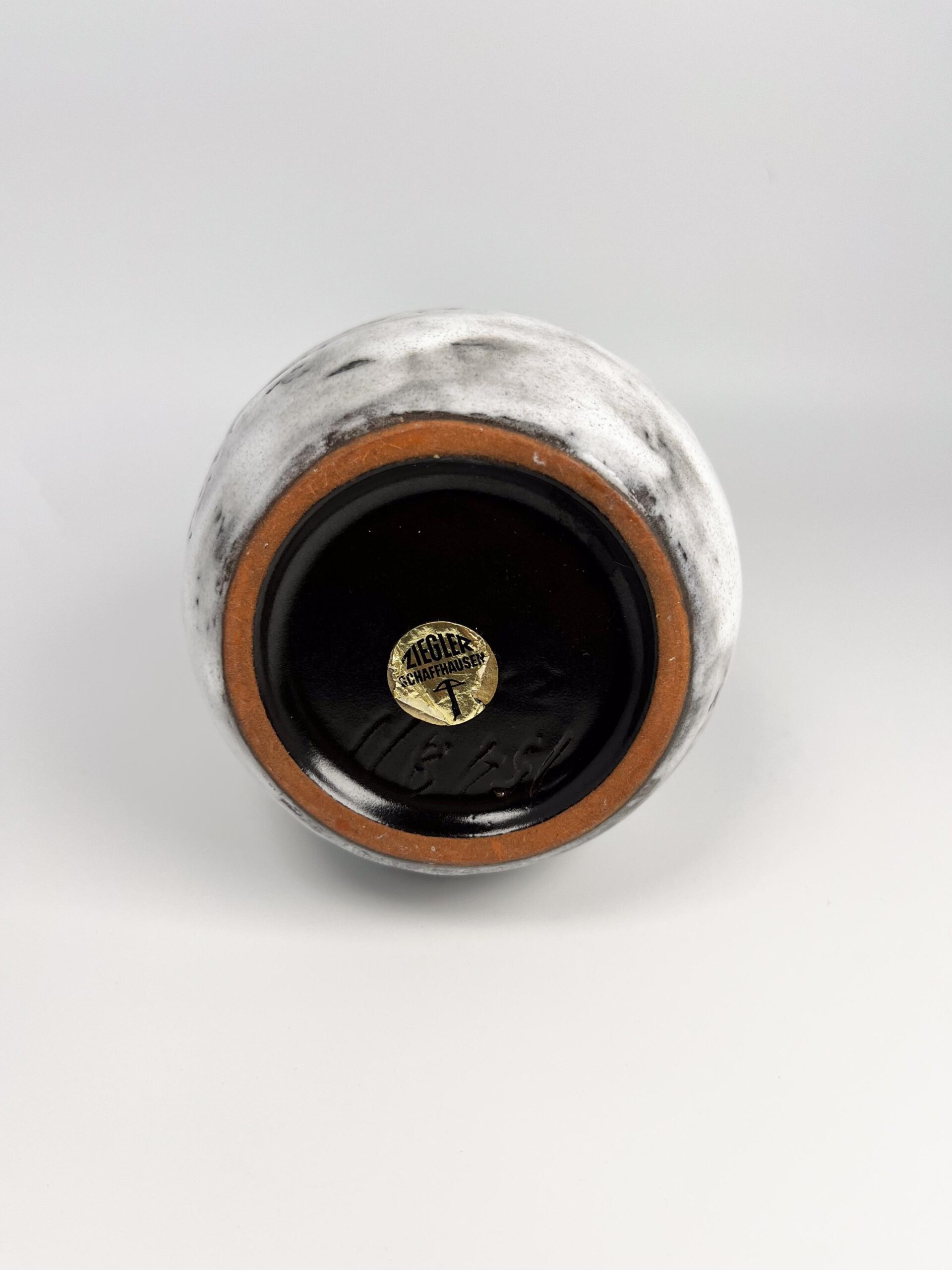 Vintage Ziegler Schaffhausen black and white decorative pitcher - Gustav Spörri era