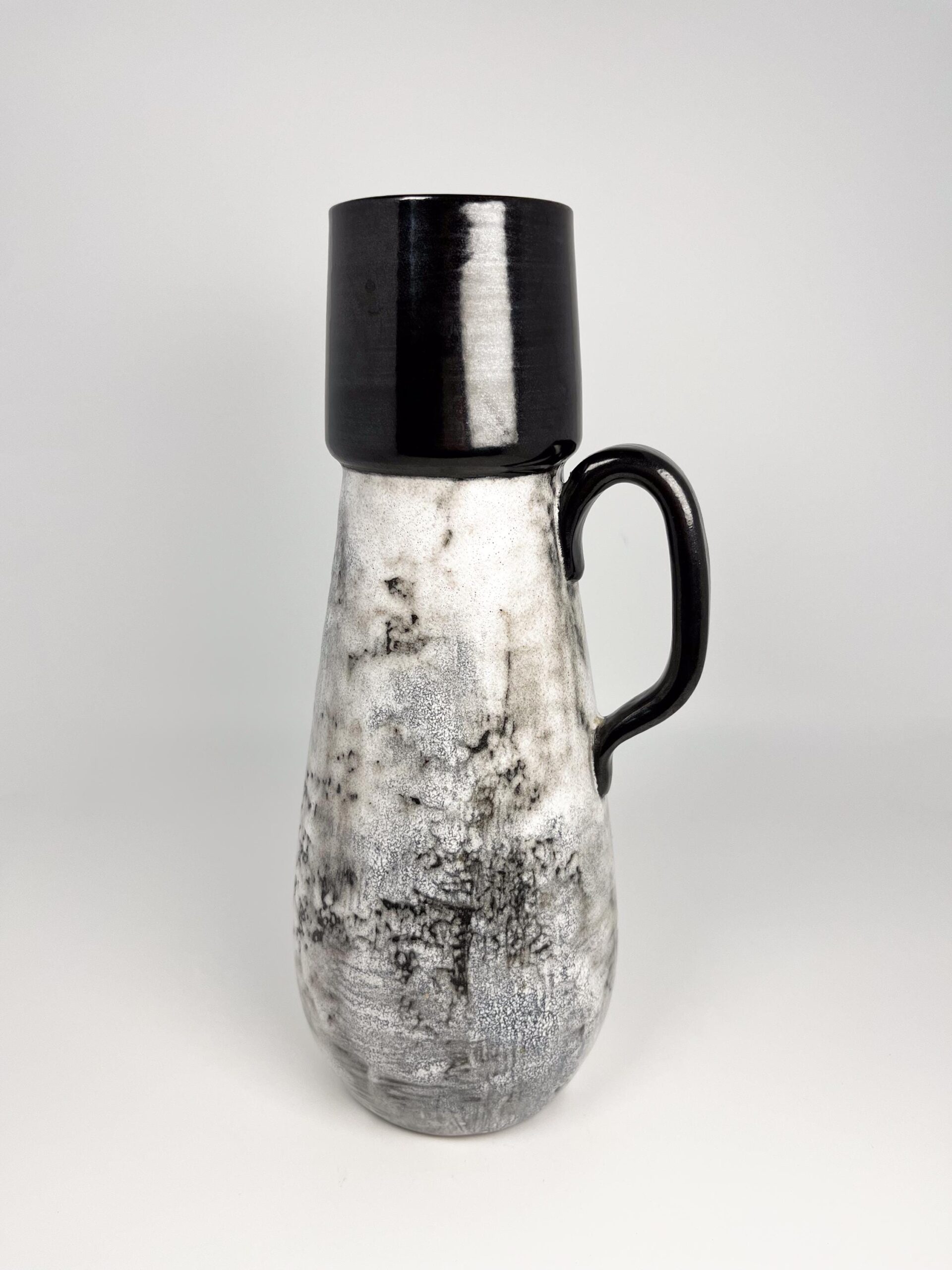 Vintage Ziegler Schaffhausen black and white decorative pitcher - Gustav Spörri era