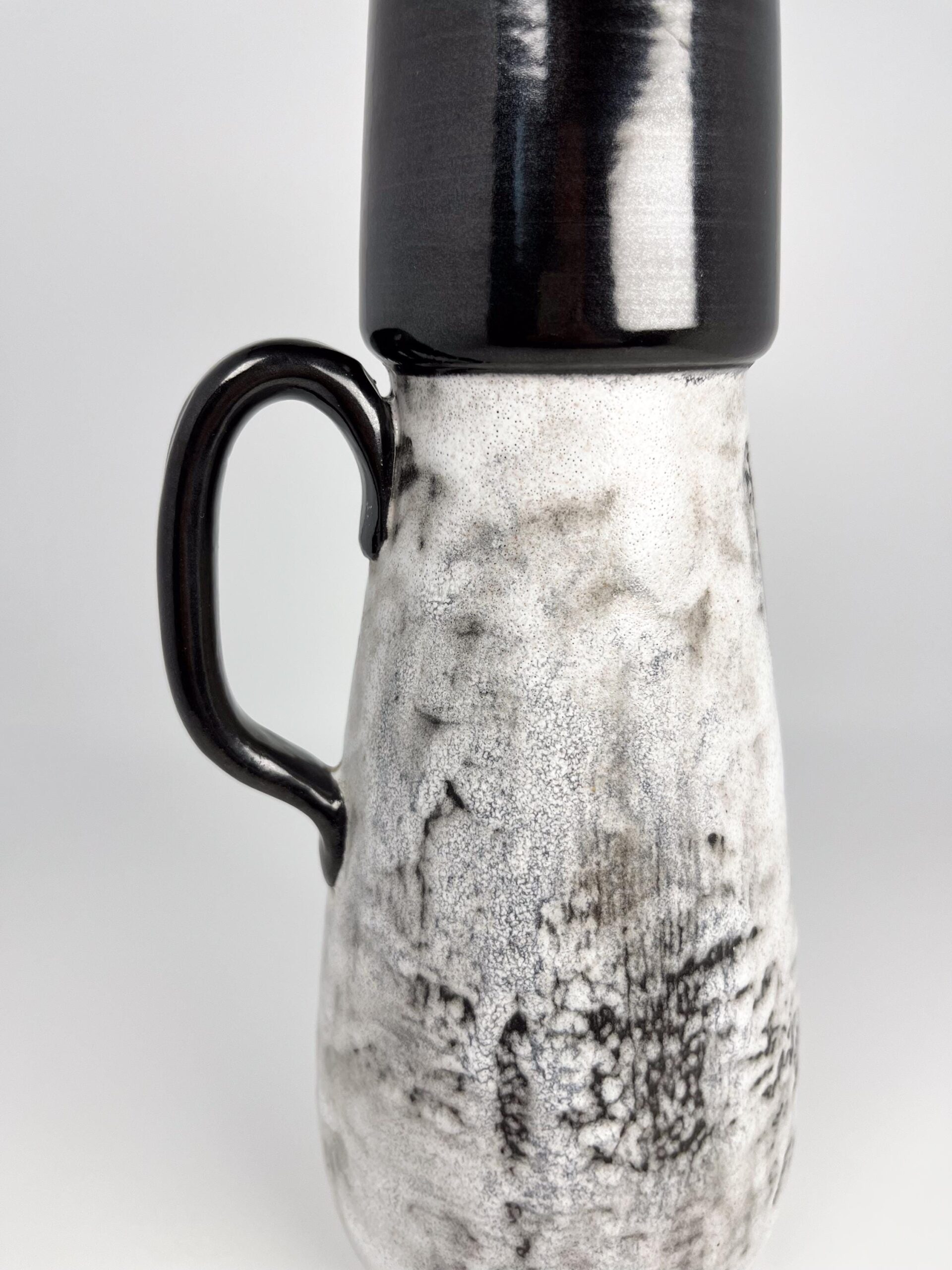 Vintage Ziegler Schaffhausen black and white decorative pitcher - Gustav Spörri era