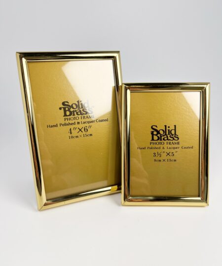 Vintage Solid Brass small frame set - 4 x 6" and 3.5 x 5"