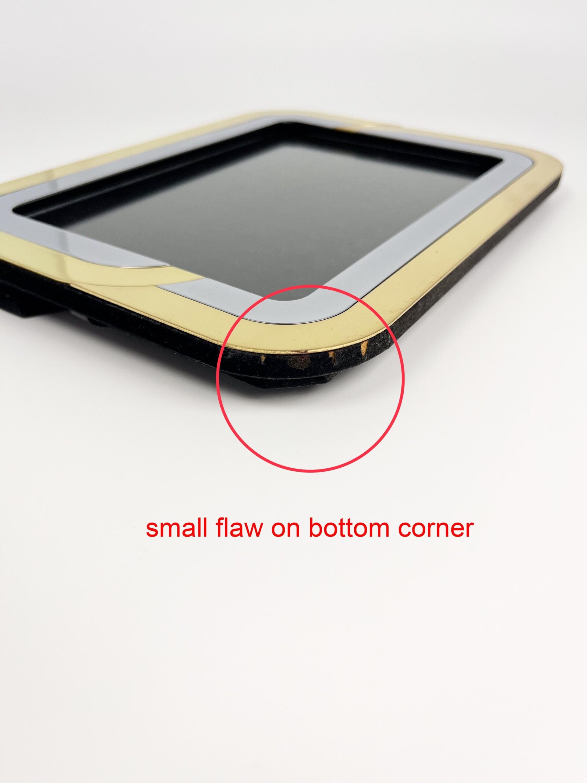 Vintage brass and metal 5" x 7" gold and silver art deco inspired frame with velvet backing