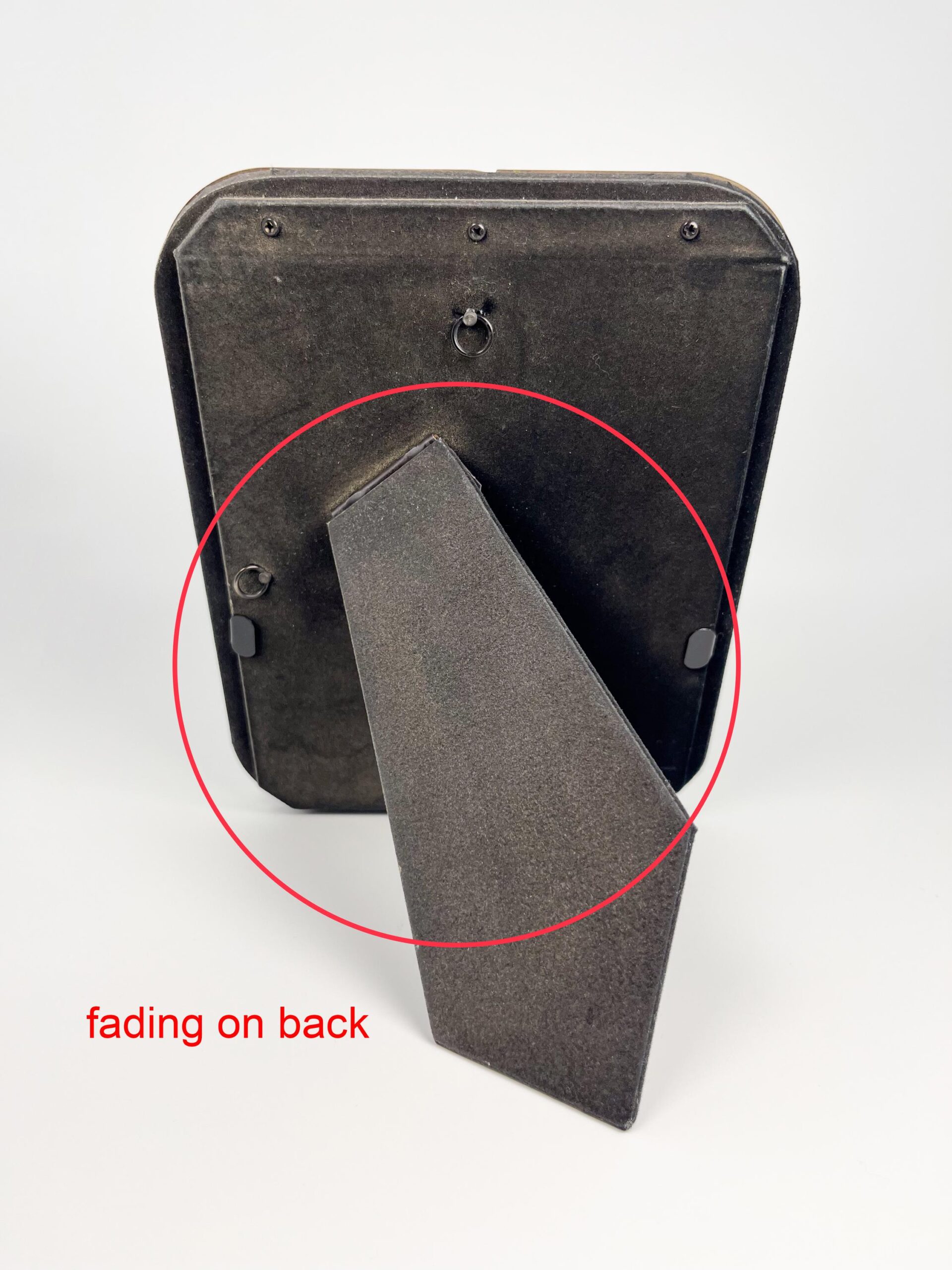 Vintage brass and metal 5" x 7" gold and silver art deco inspired frame with velvet backing